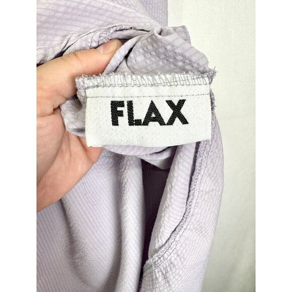 FLAX Maxi Dress Womens 2G (22-24) Purple Sleeveless V-neck Textured Relaxed - Picture 4 of 10